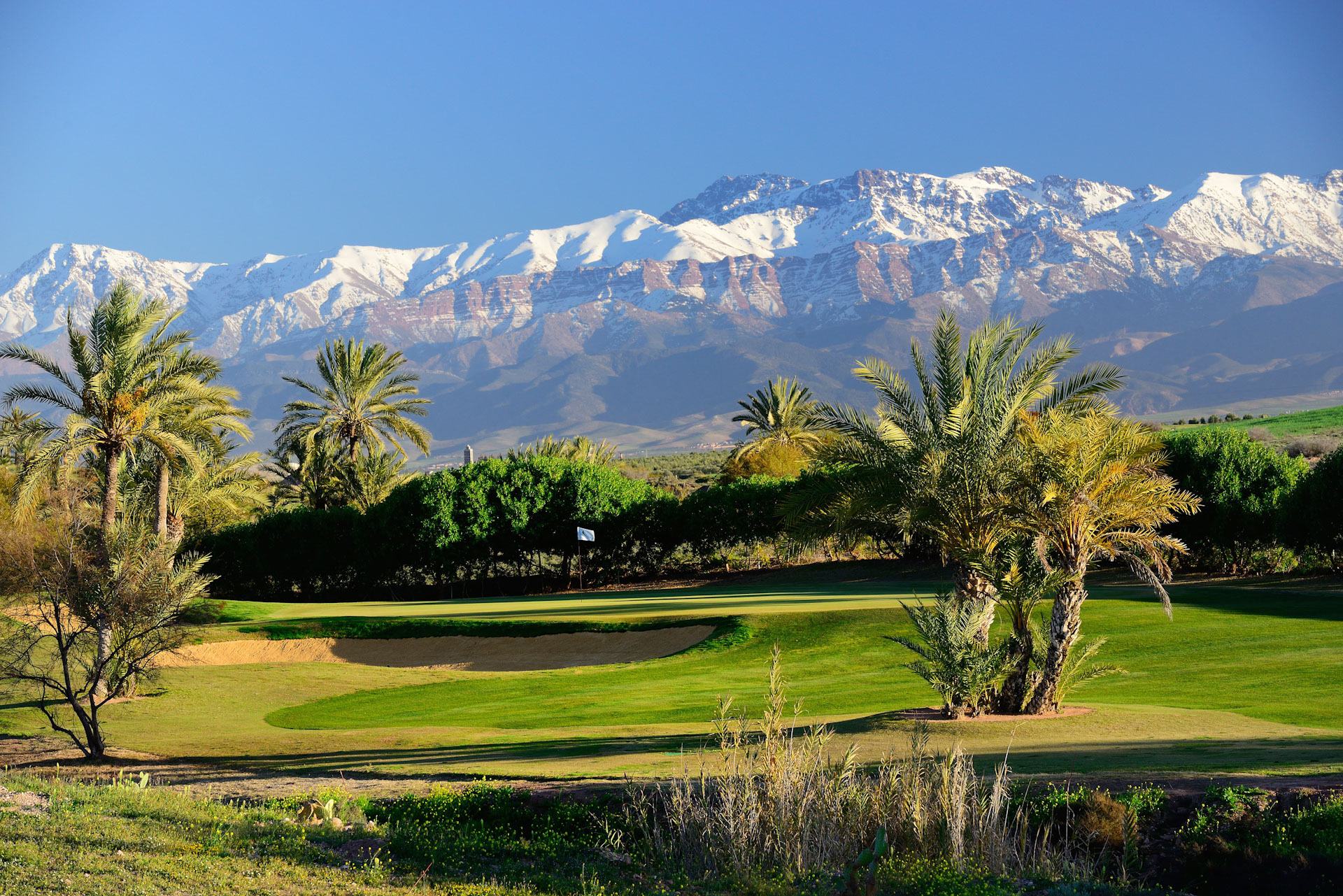 Scenic backdrop at Assoufid Golf Club, Marrakech, Morocco. Golf Planet Holidays.