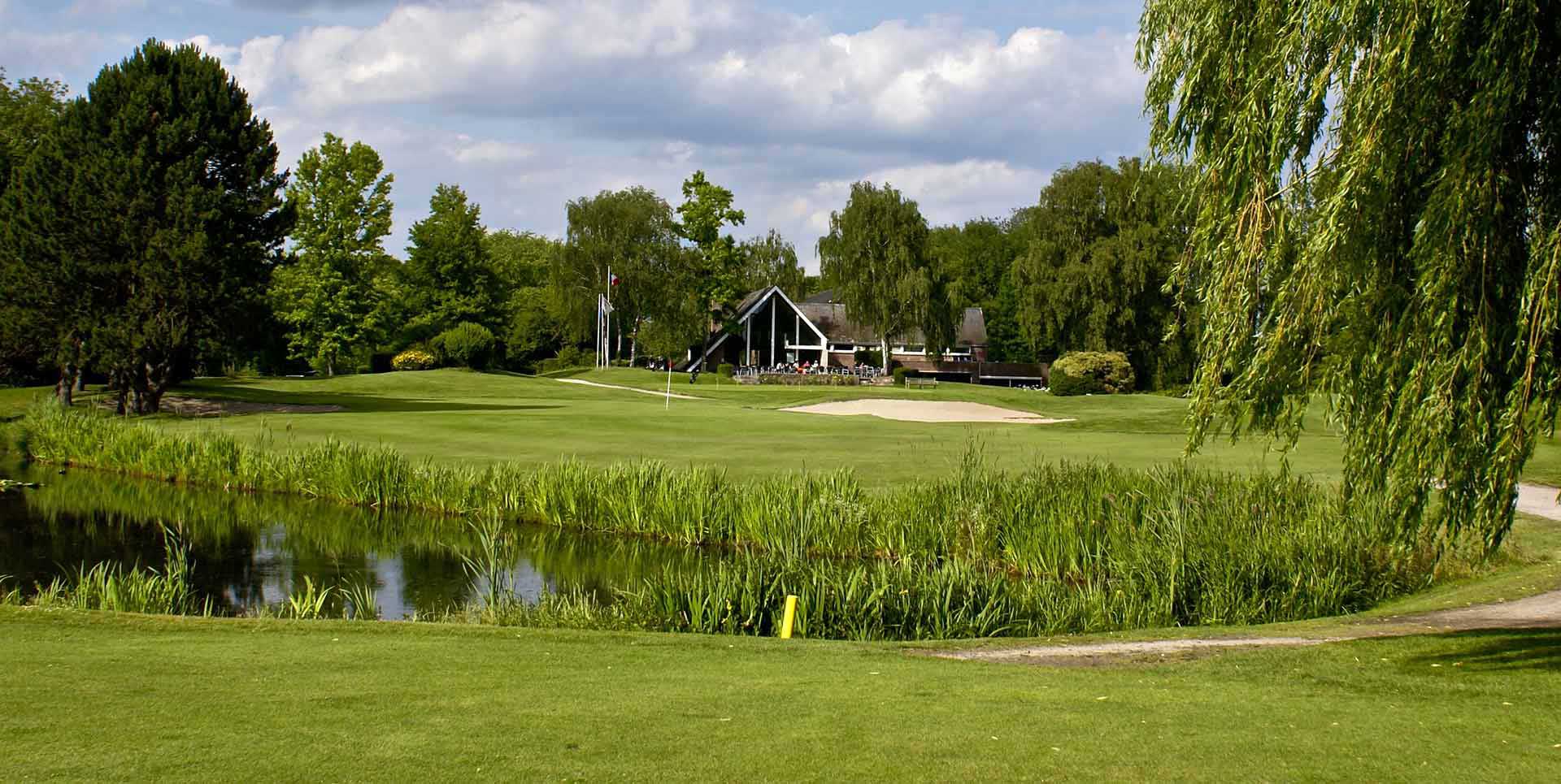 The 18th hole at Golf de Brigode, Lille, France