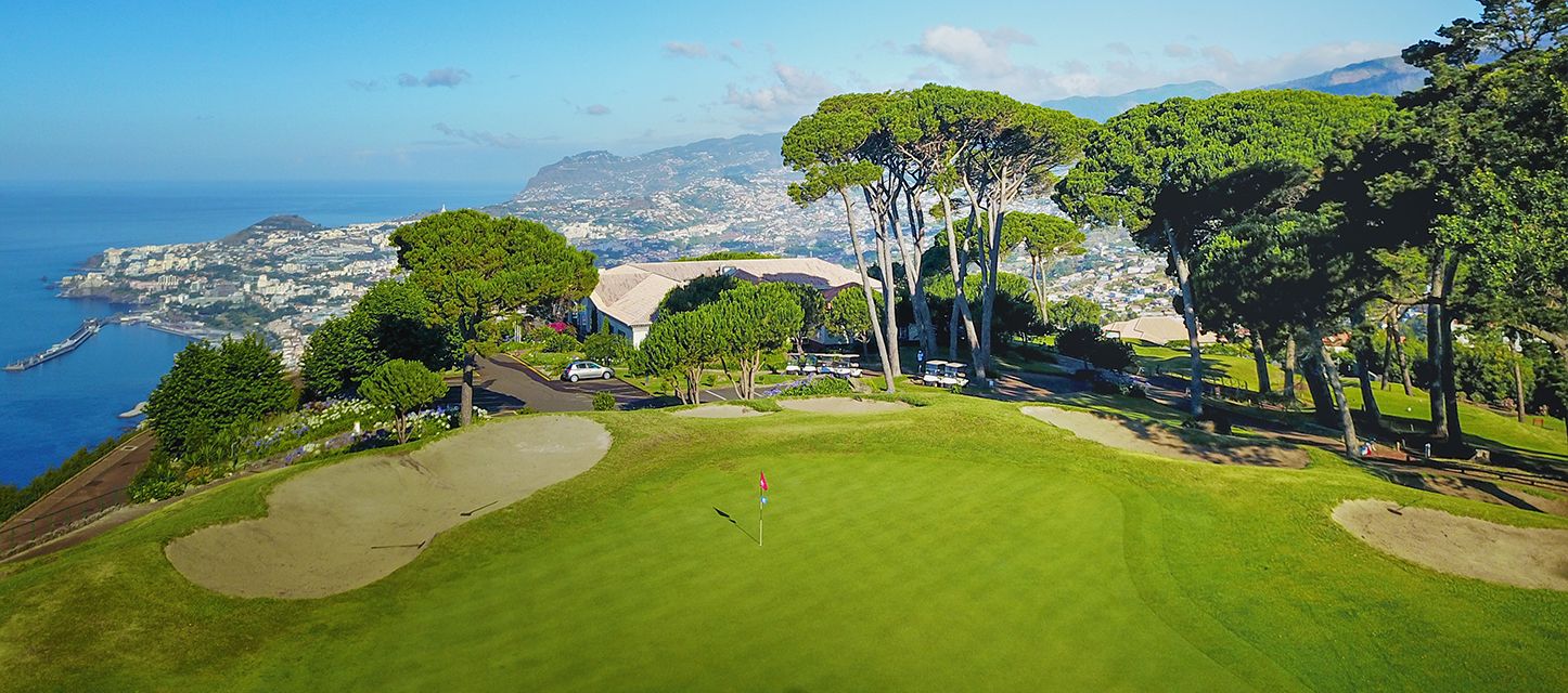 The 18th green at Palheiro Golf Club, Portugal