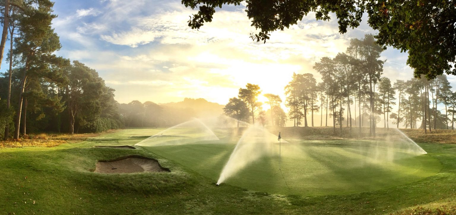 The eighth green at Parkstone Golf Course, Pool,e, Dorset, England
