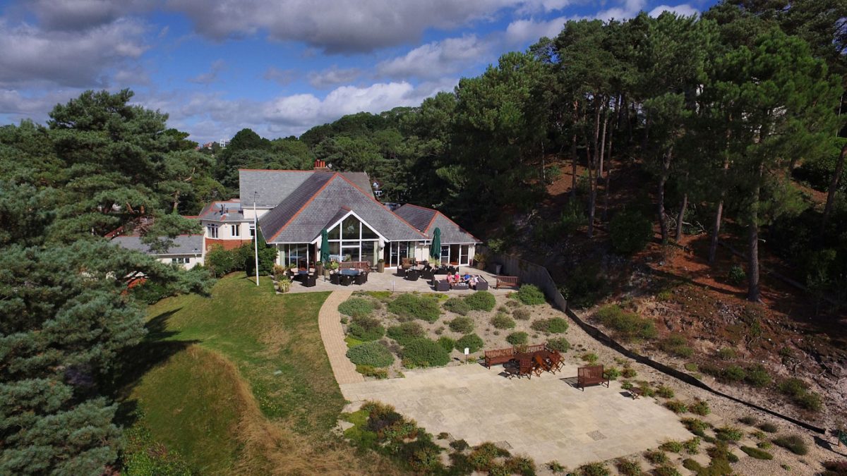 The clubhouse at Parkstone Golf Course, Poole, Dorset, England