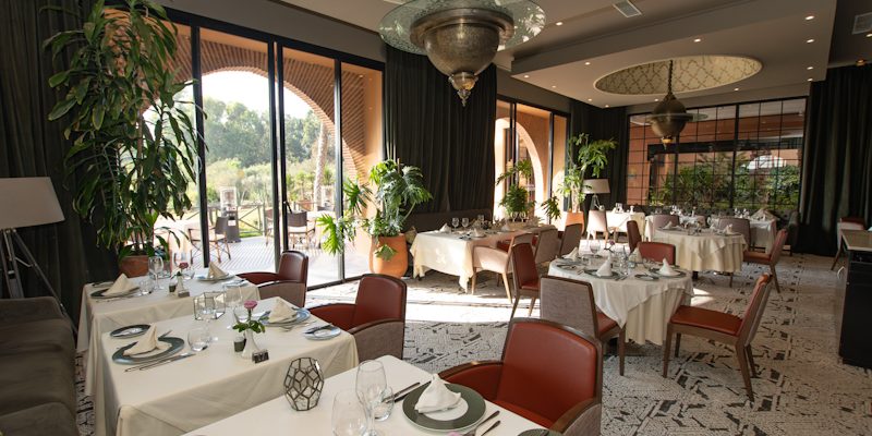 The restaurant at Tikida Palace, Agadir, Morocco. Golf Planet Holidays