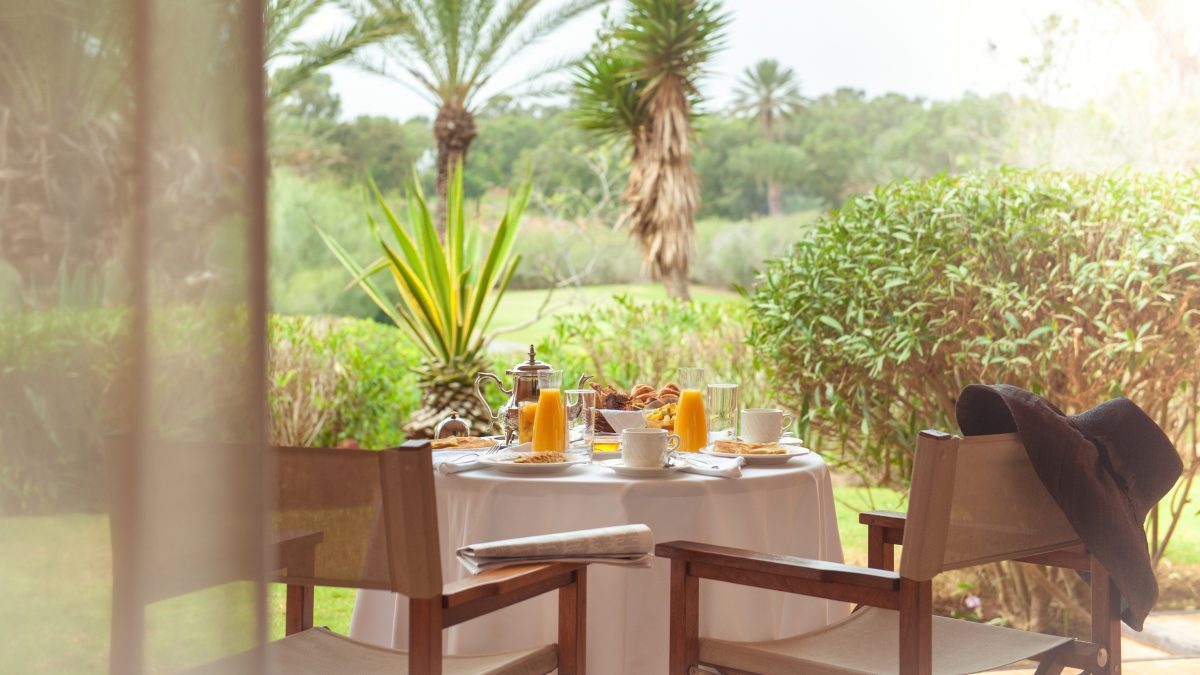 Breakfast at Tikida Golf Palace, Agadir, Morocco