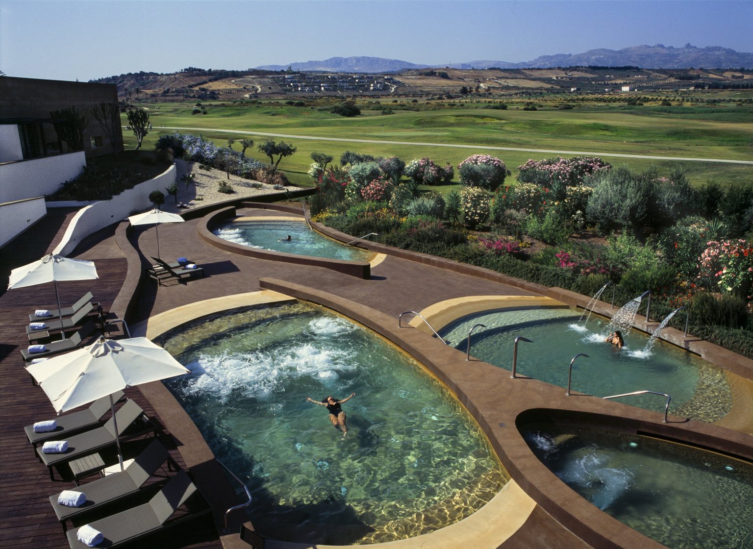 The Irene Forte Spa thalassotherapy pools at Verdura Resort, Sicily