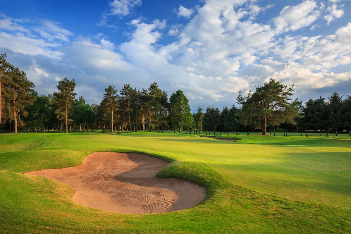 View of the green at Blairgowrie Golf Club, Perthshire, Scotland