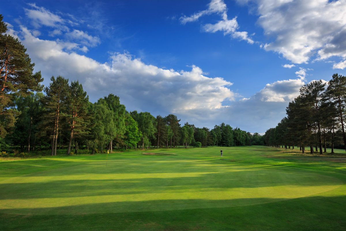 A pitch to the green at Blairgowrie Golf Club, Perthshire, Scotland