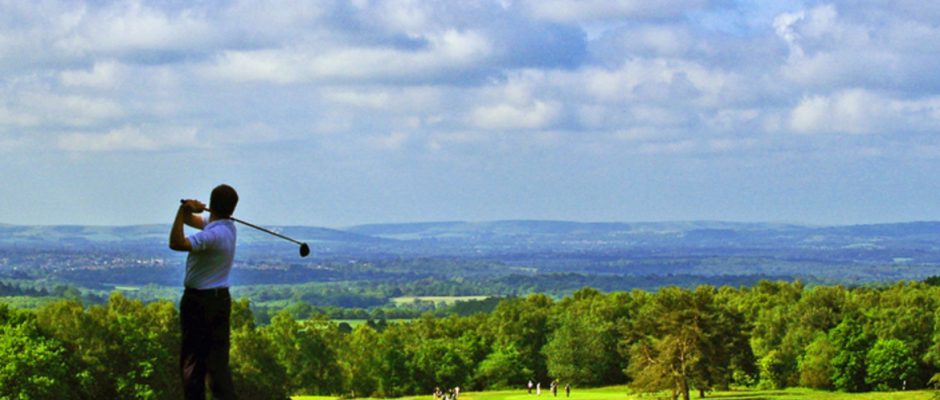 Tee with a view at Crowborough Beacon Golf Club, England