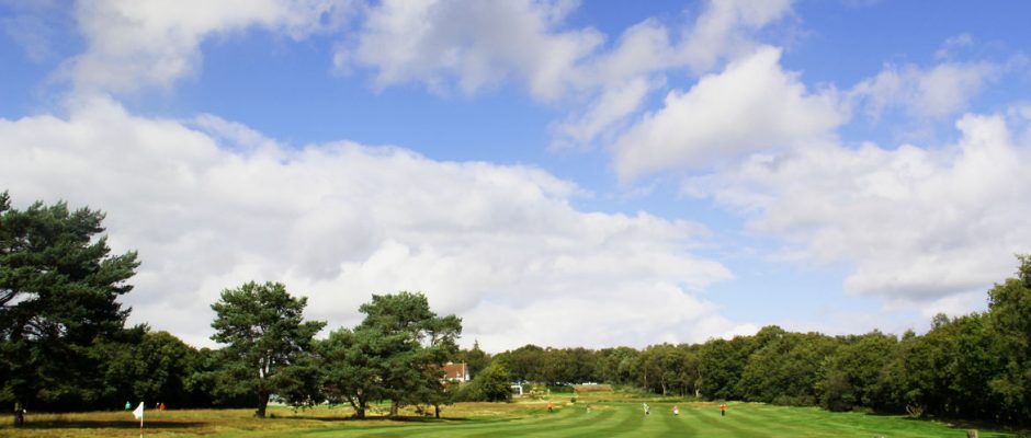 The second hole at Crowborough Beacon Golf Club, England