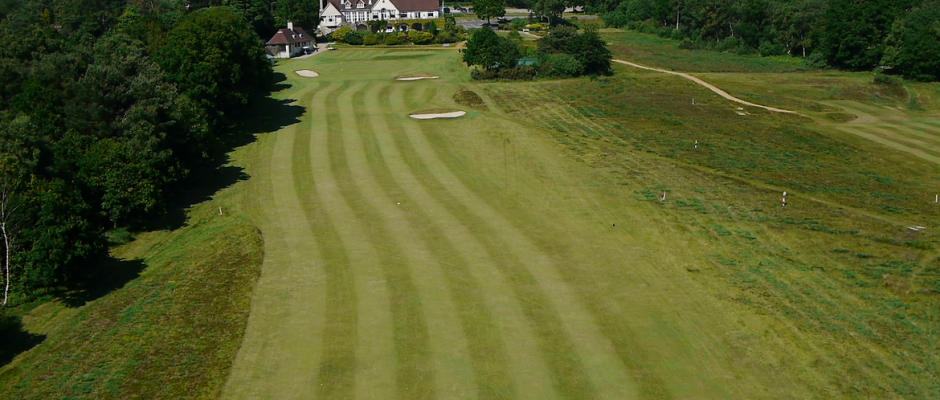 Back to the clubhouse at Crowborough Beacon Golf Club, England