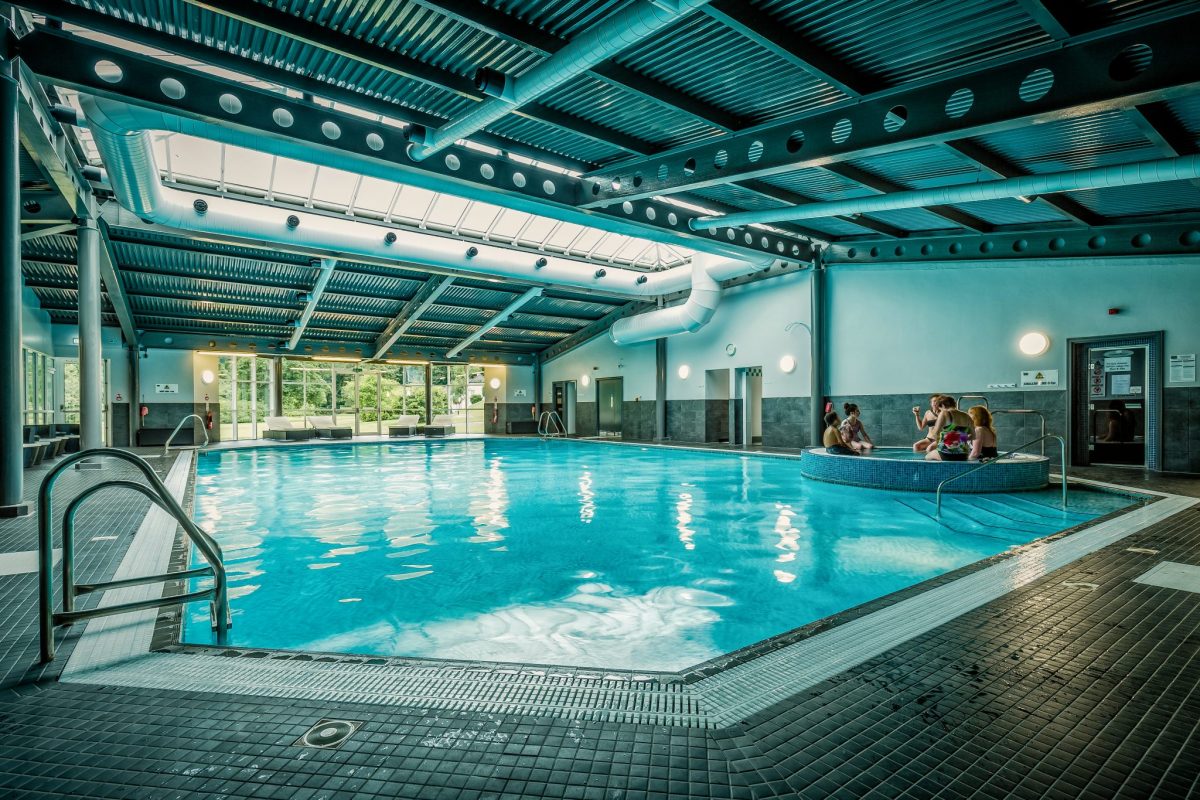 The indoor pool at Dunkeld House Hotel, Perthshire, Scotland