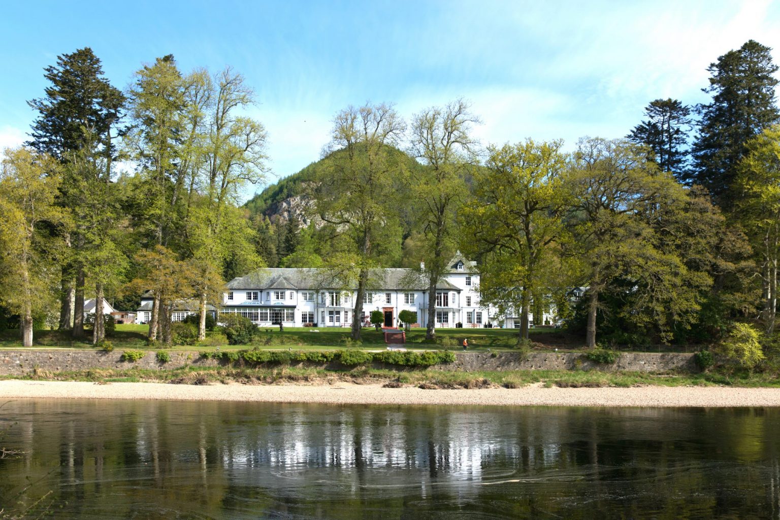 The grounds at Dunkeld House Hotel, Perthshire, Scotland