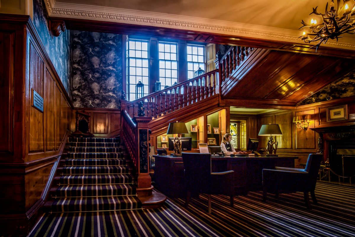 Reception at Dunkeld House Hotel, Perthshire, Scotland