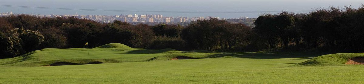 The seventh hole at the Dyke Golf Club, Brighton, England