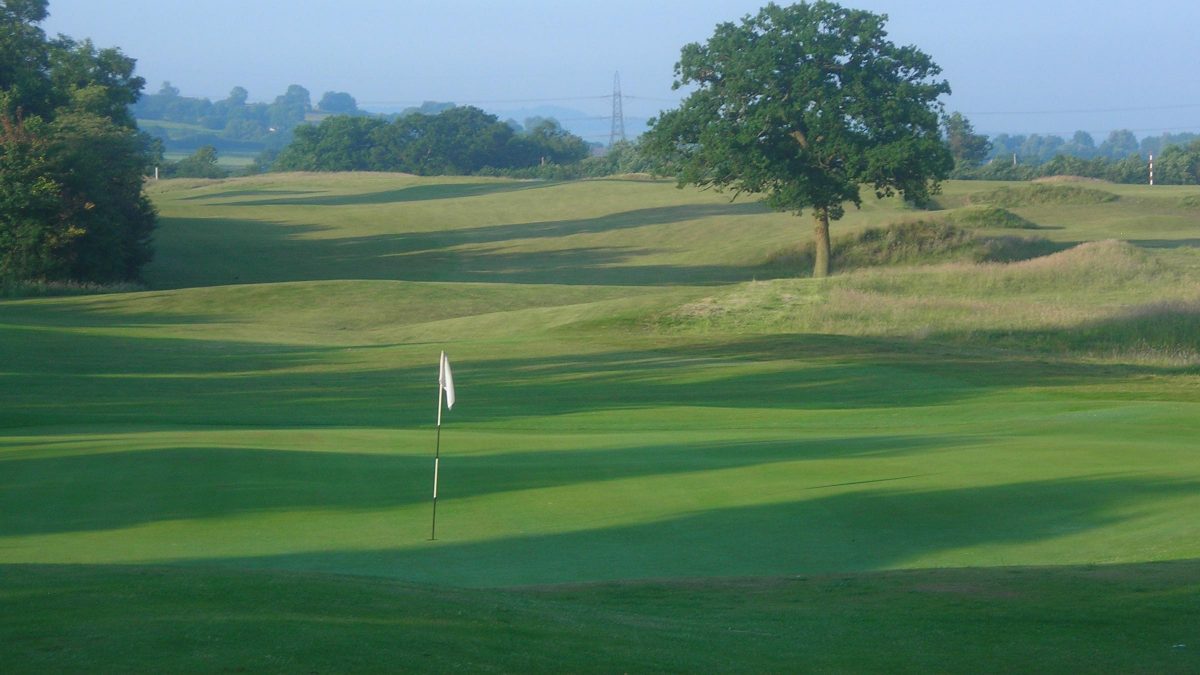 On the green at The Players Golf Club, Chipping Sodbury, England