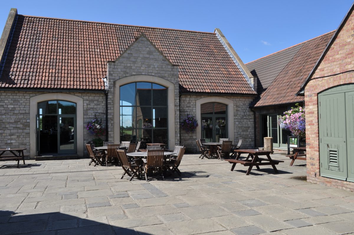 On the patio at The Players Golf Club, Chipping Sodbury, England