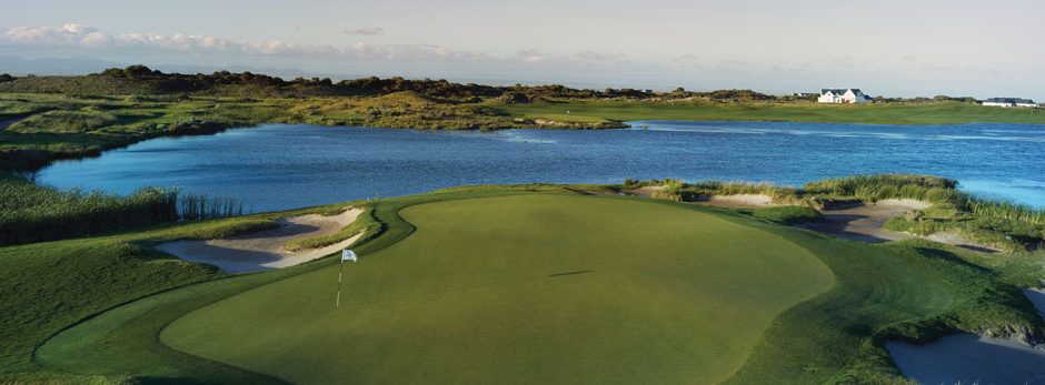 On the green at St Francis Links, St Francis Bay, South Africa