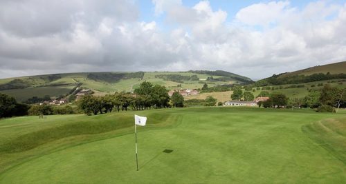 Views over the Downs at Pyecombe Golf Club, Brighton, England