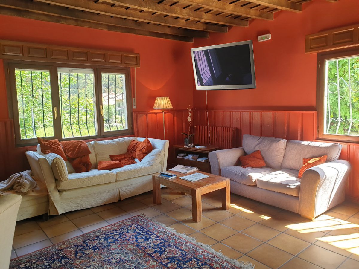 Comfy lounge at Casa Agara near Santander, Spain