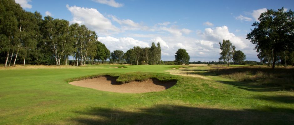 Tree-lined fairways at Fulfold Golf Club, York, England