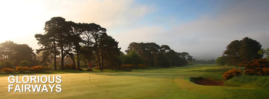 Down the fairway at Ganton Golf Club, North Yorkshire, England