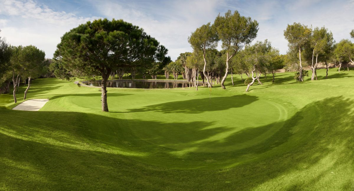 The 15th hole at Las Ramblas Golf Course, Finca Resort, Alicante, Spain.