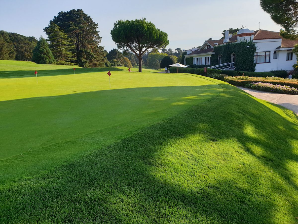 The practice green at Real Club de Pedrena, near Santander, Spain