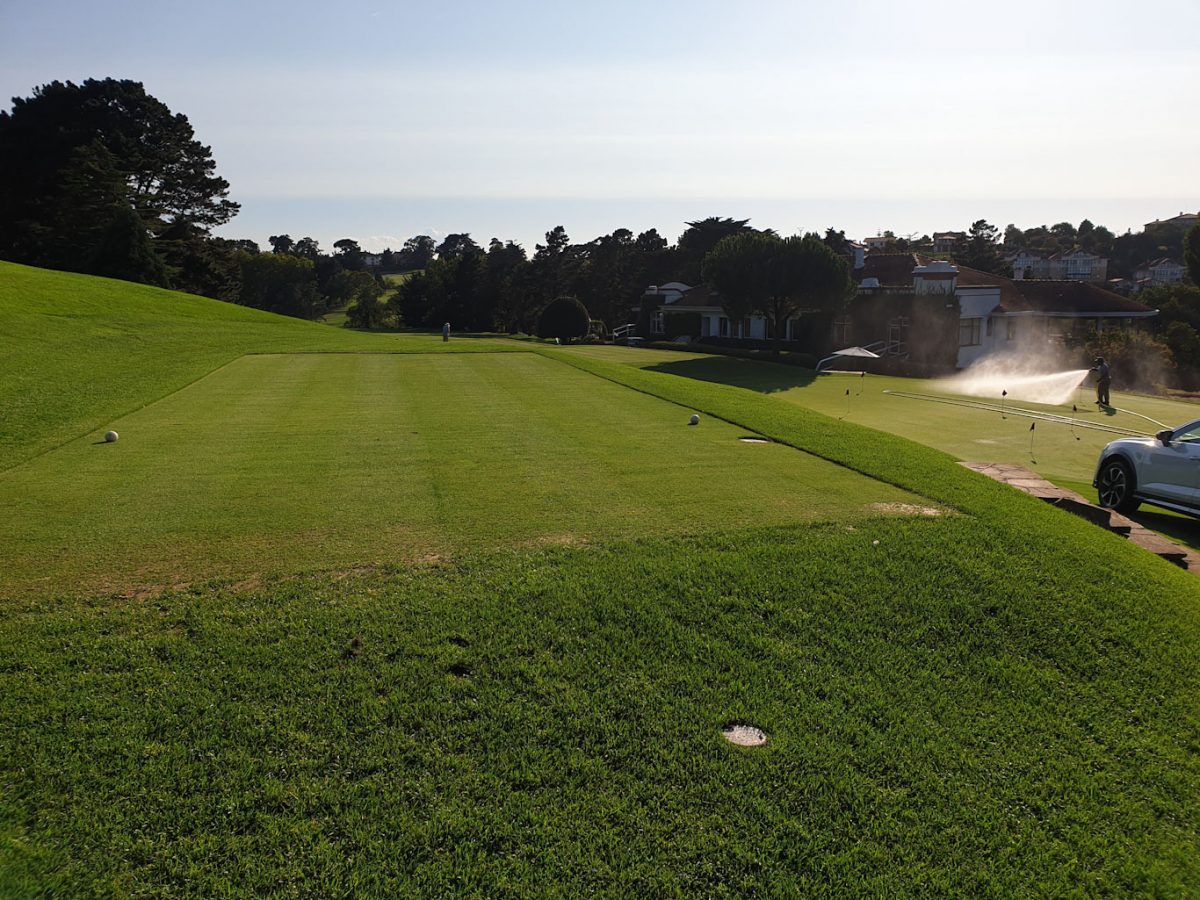 On the tee at Real Club de Pedrena, near Santander, Spain