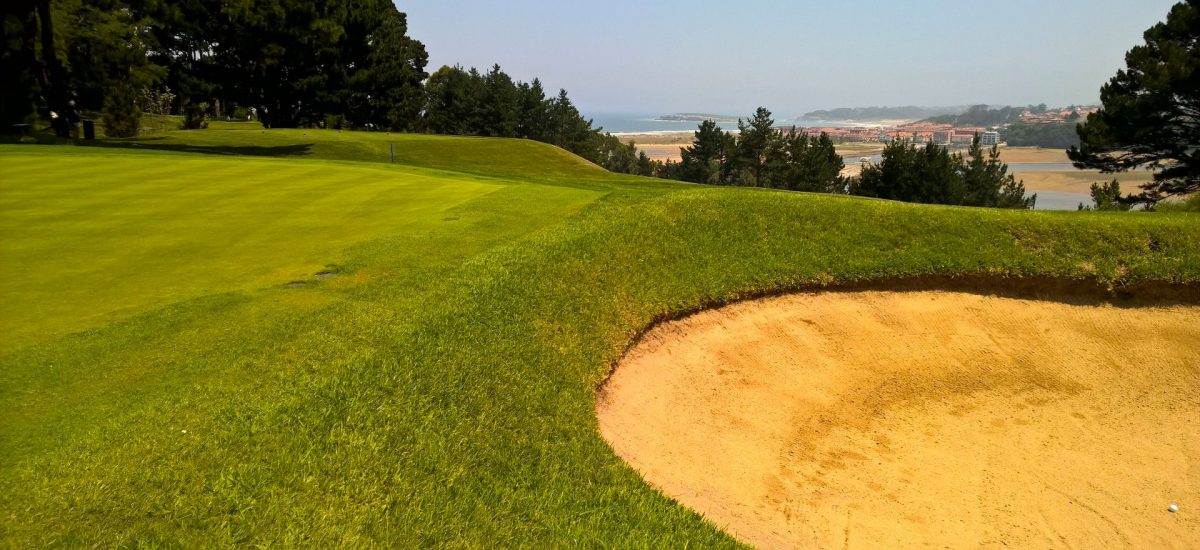 Spin the bunker shot at Real Club de Pedrena, near Santander, Spain