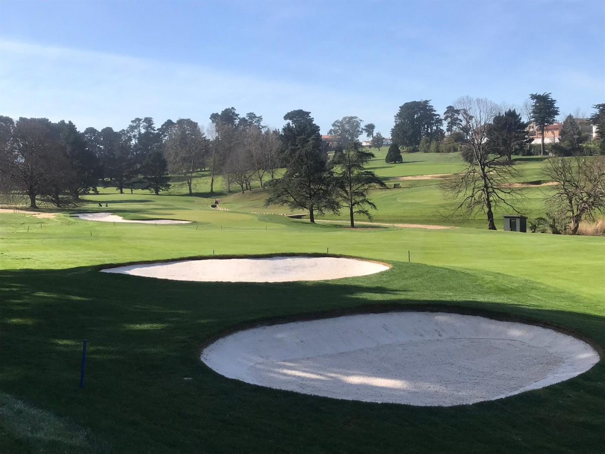 Towards the sixth hole at Real Club de Pedrena, near Santander, Spain