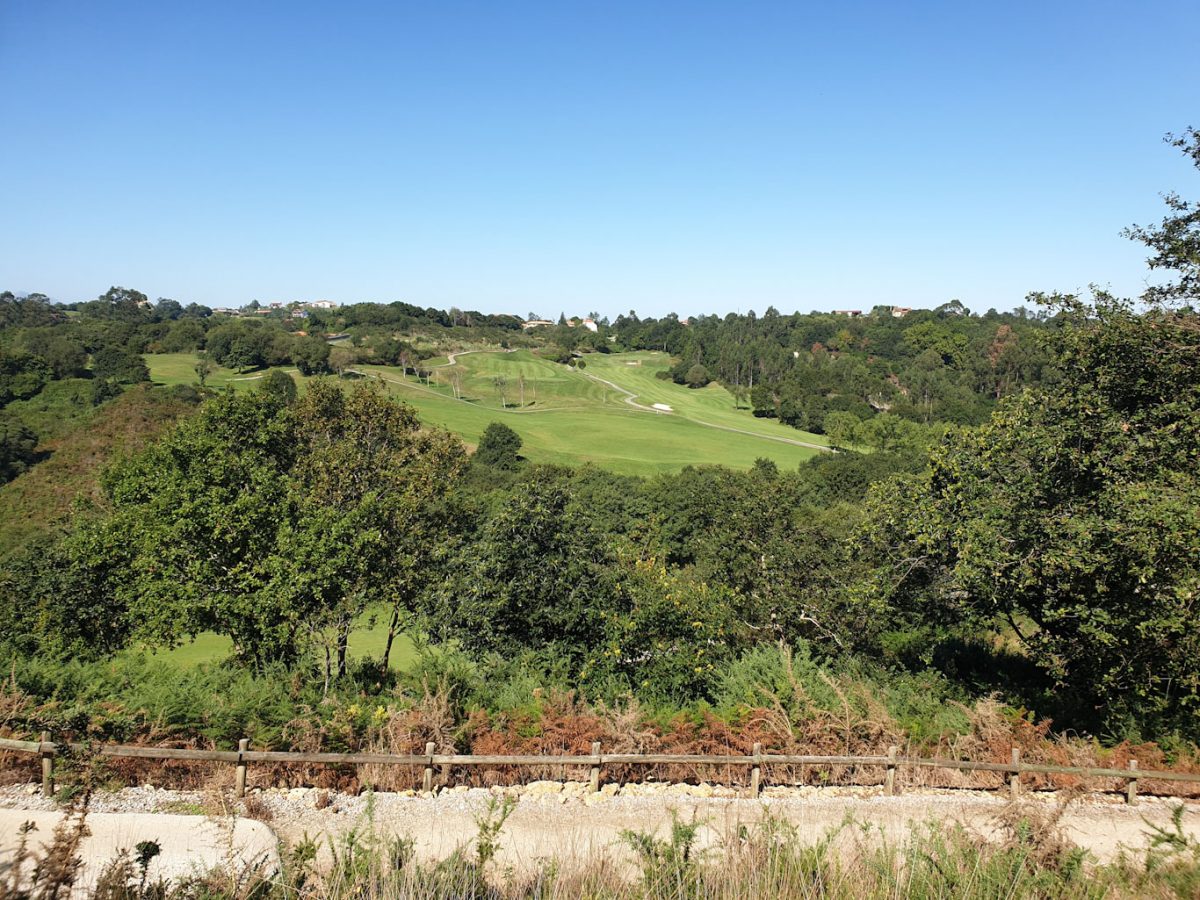 View up the hills at Santa Marina Golf Club, Santander, Spain