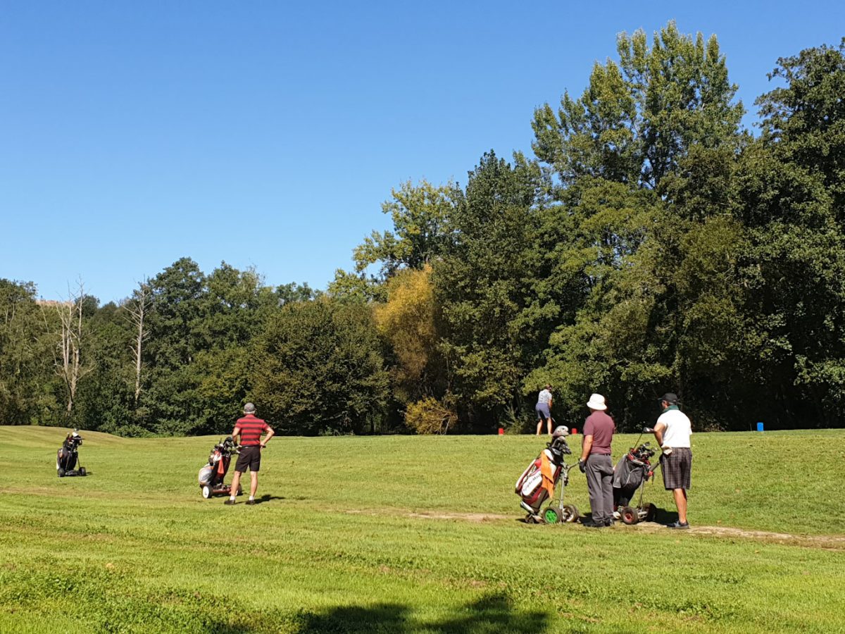 On the tee at Santa Marina Golf Club, Santander, Spain