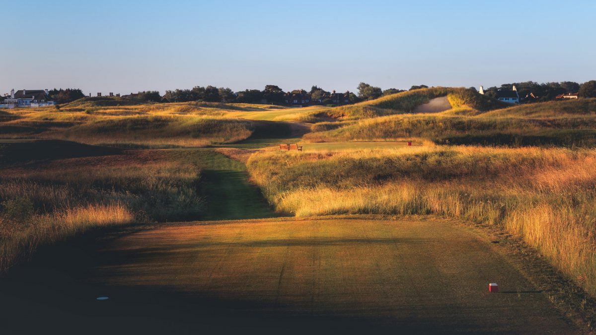 The fourth tee at Royal St Georges Golf Club, Sandwich, Kent