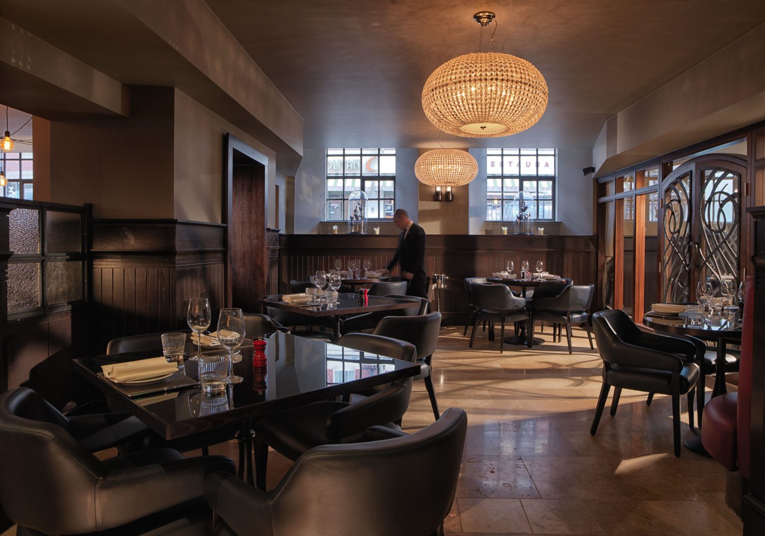 In the restaurant Malmaison Hotel, Leeds, England