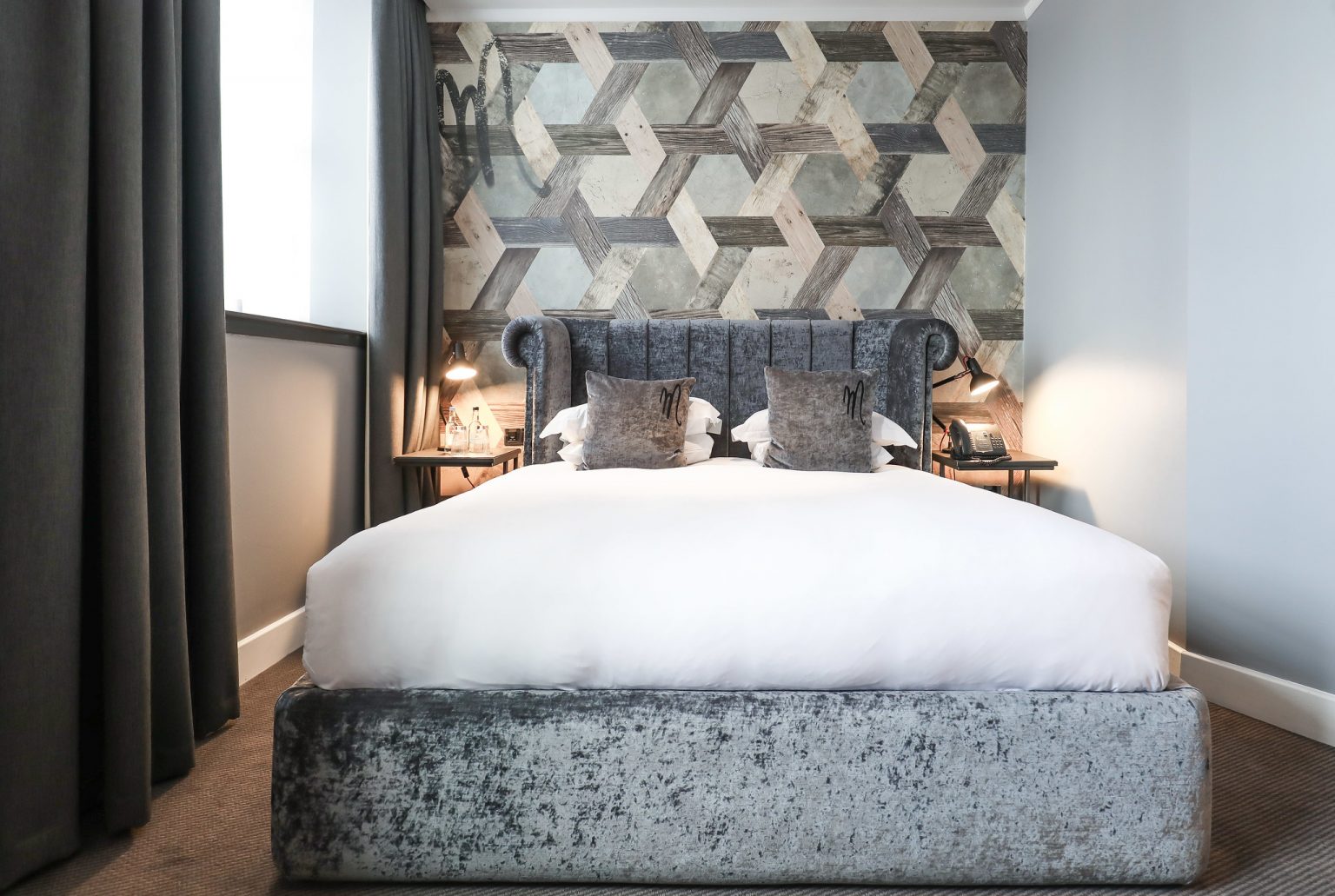A double room at Malmaison Hotel, Leeds, England