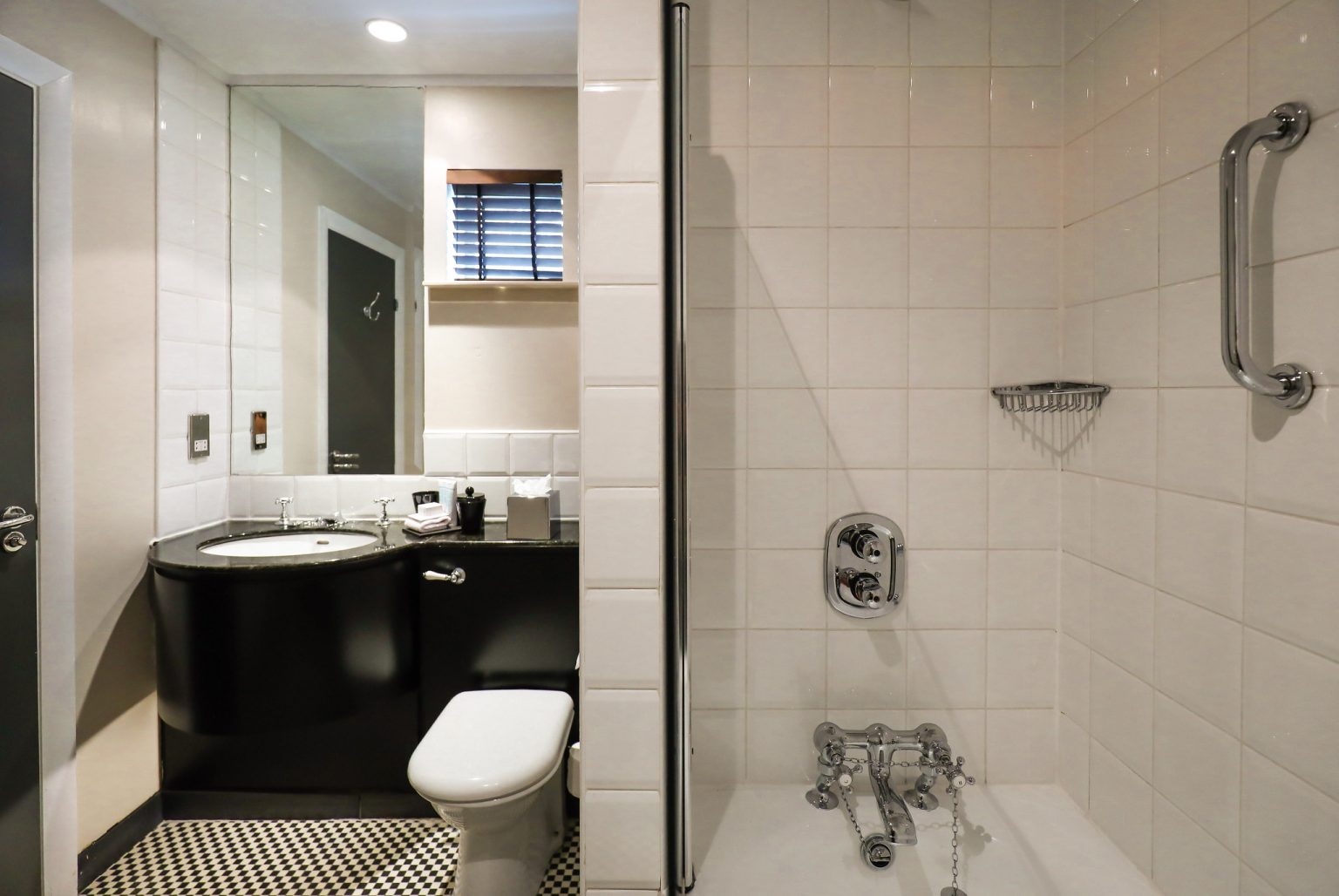A hotel bathroom at Malmaison Hotel, Leeds, England