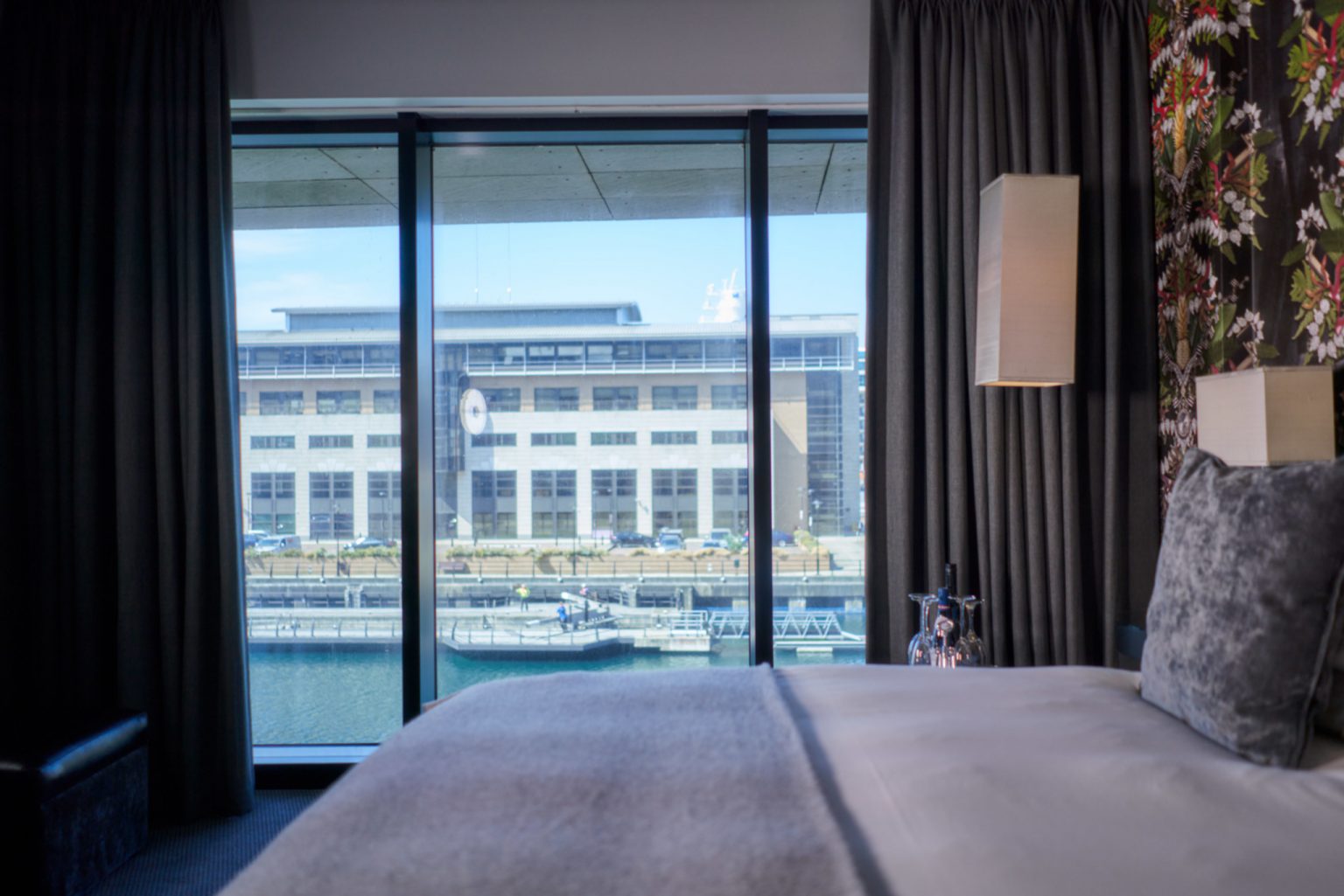 Attractive bedrooms at the Malmaison Hotel, Liverpool, England