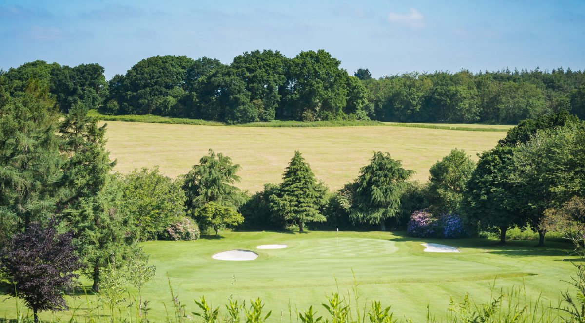 The third hole at Bristol and Clifton Golf Club, England