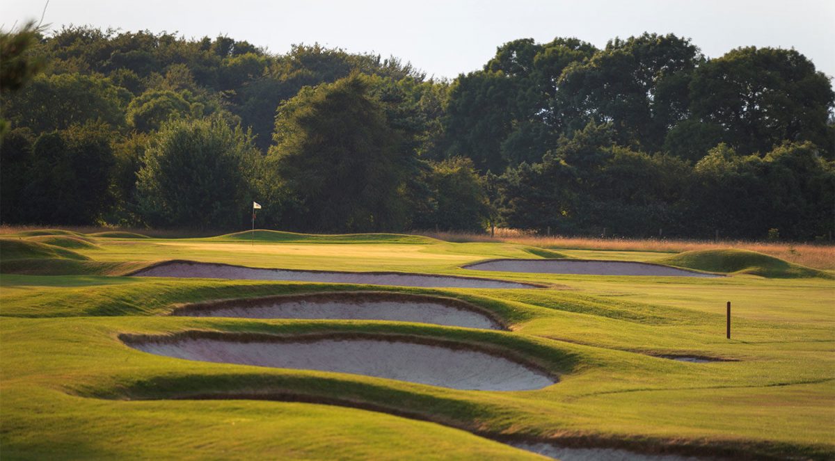 Tricky approach to the fourth green at Bristol and Clifton Golf Club, England