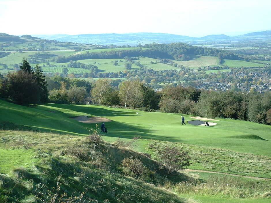 The rolling hills of Broadway Golf Club, Cotswolds, England