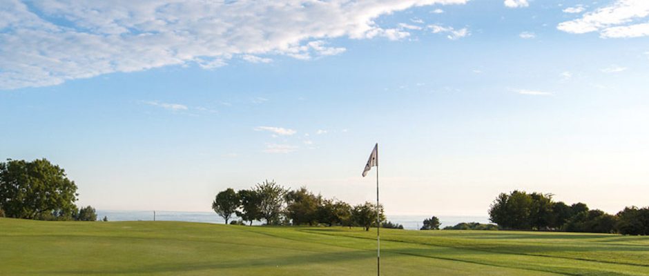 On the green at Broadway Golf Club, Cotswolds, England