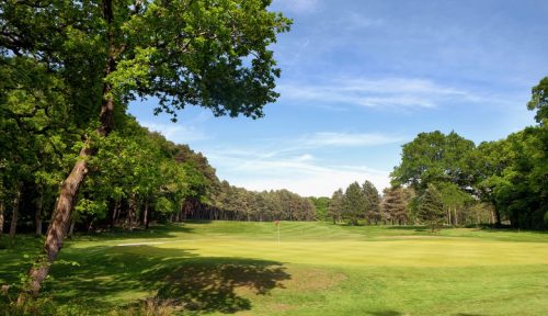 The third green at Brokenhurst Manor Golf Club, Poole, Dorset, England
