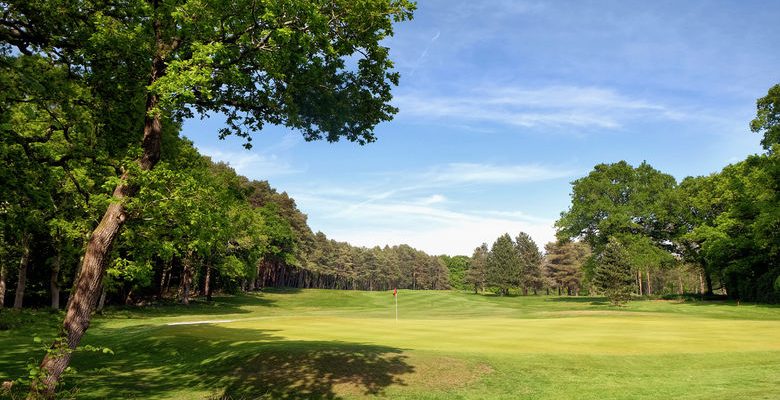 The third green at Brokenhurst Manor Golf Club, Poole, Dorset, England