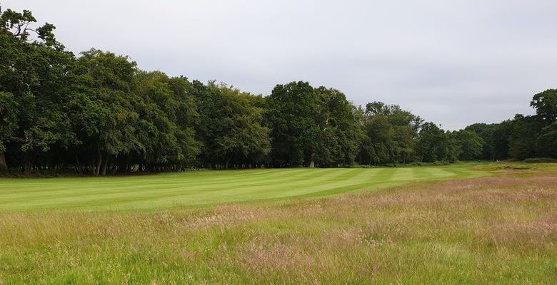 The fourth hole at Brokenhurst Manor Golf Club, Poole, Dorset, England