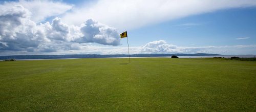 Beautiful sea views off Caldy Golf Club, The Wirral, England