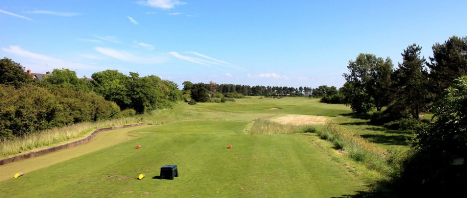 On the tee at Caldy Golf Club, The Wirral, England