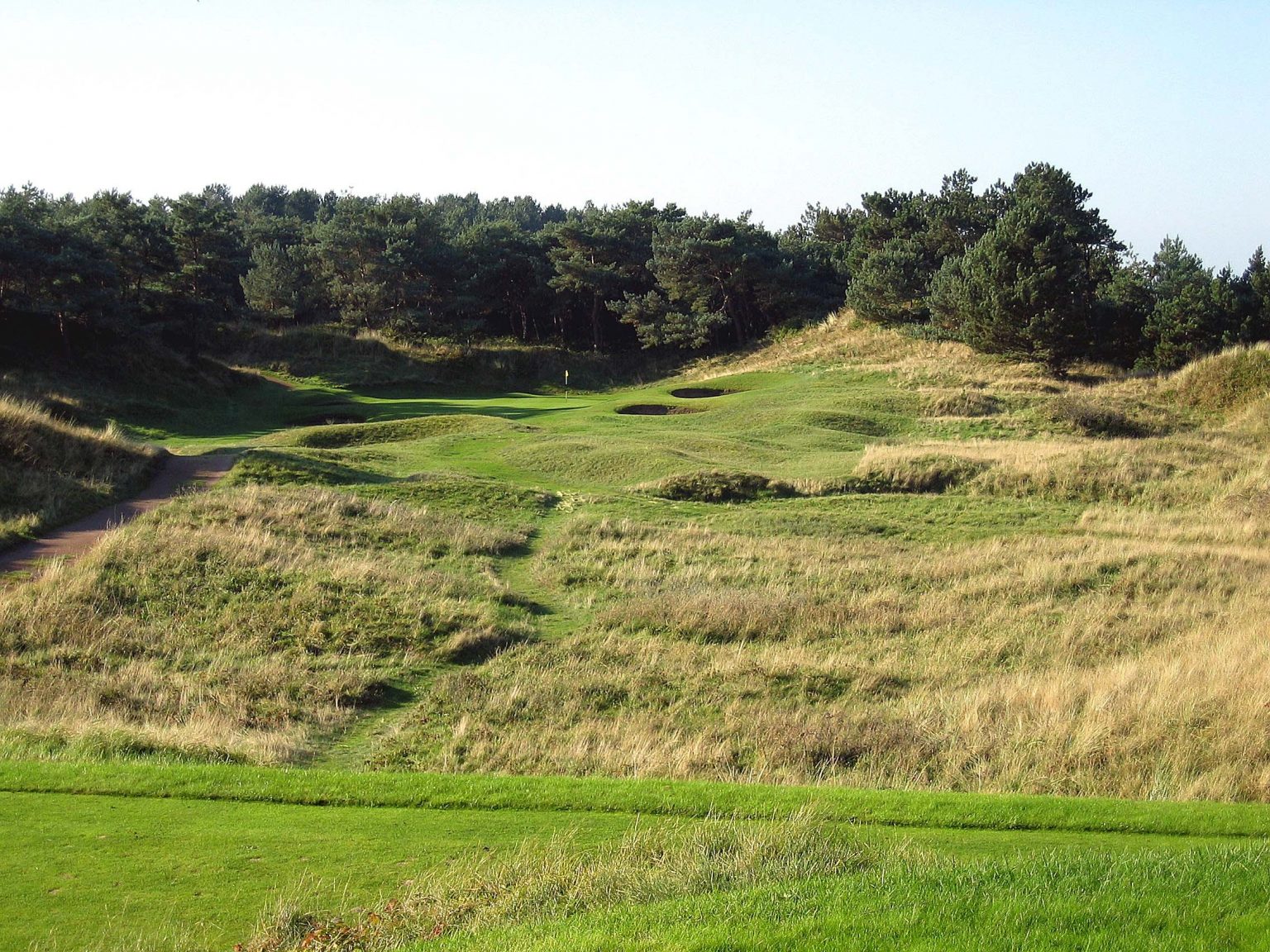 The 12th hole at Formby Ladies Golf Club, Southport, England