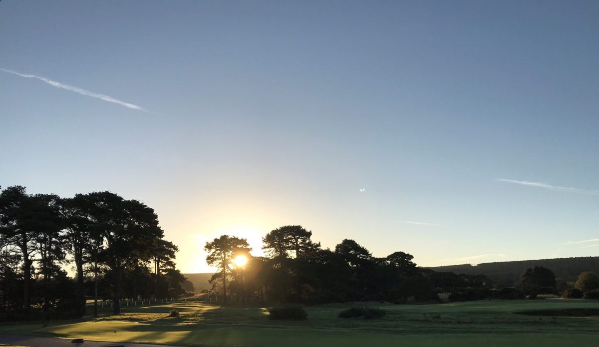 Sunlight over Ganton Golf Club, North Yorkshire, England