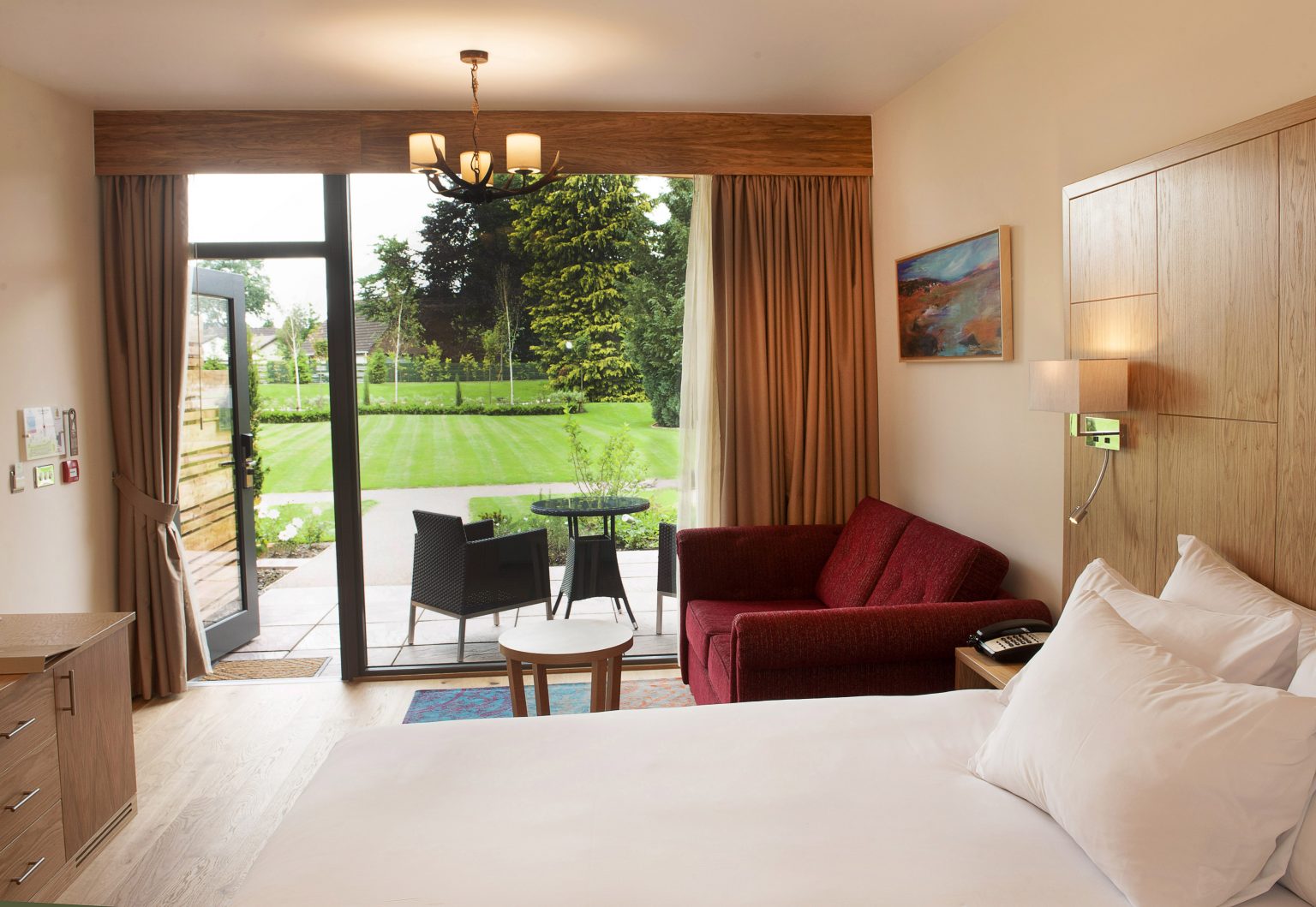 The view from a Garden Room at Kingsmills Hotel, Inverness, Scotland