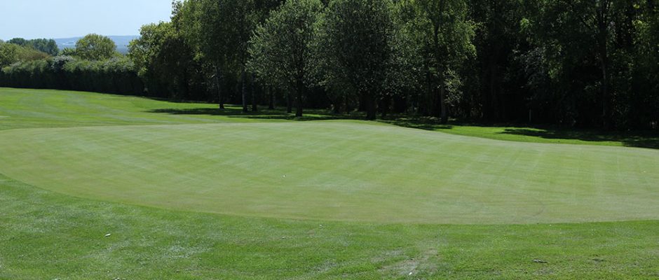 On the green at Heswall Golf Club, The Wirral, England