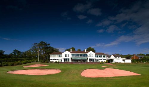 The clubhouse at Heswall Golf Club, The Wirral, England